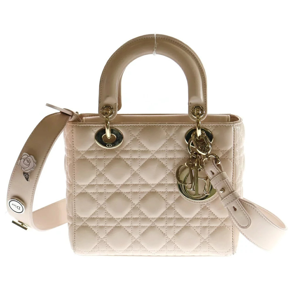 Dior Bag Cannage  Lambskin Christian Lady Baby MyABC Pink Handbag - Picture 2 of 6